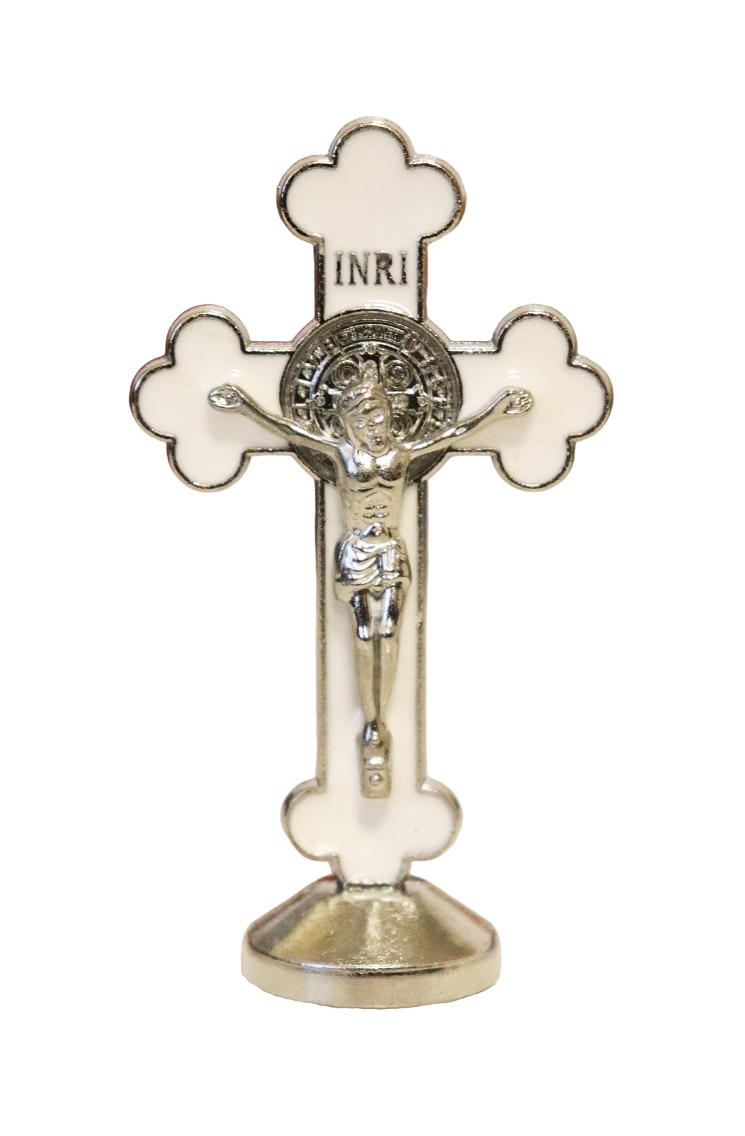 3" Metallic St. Benedict Car Crucifix