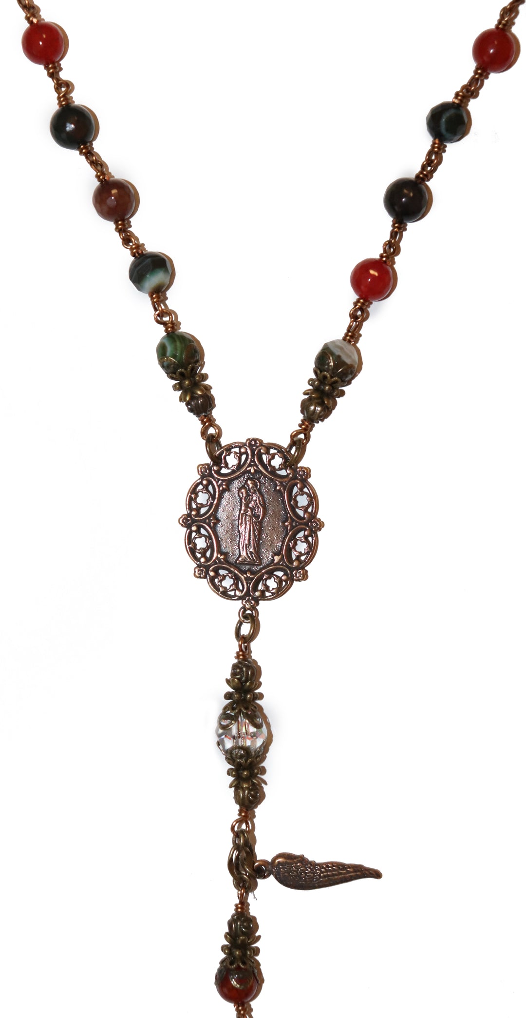Multi-colored Agate Heirloom Rosary