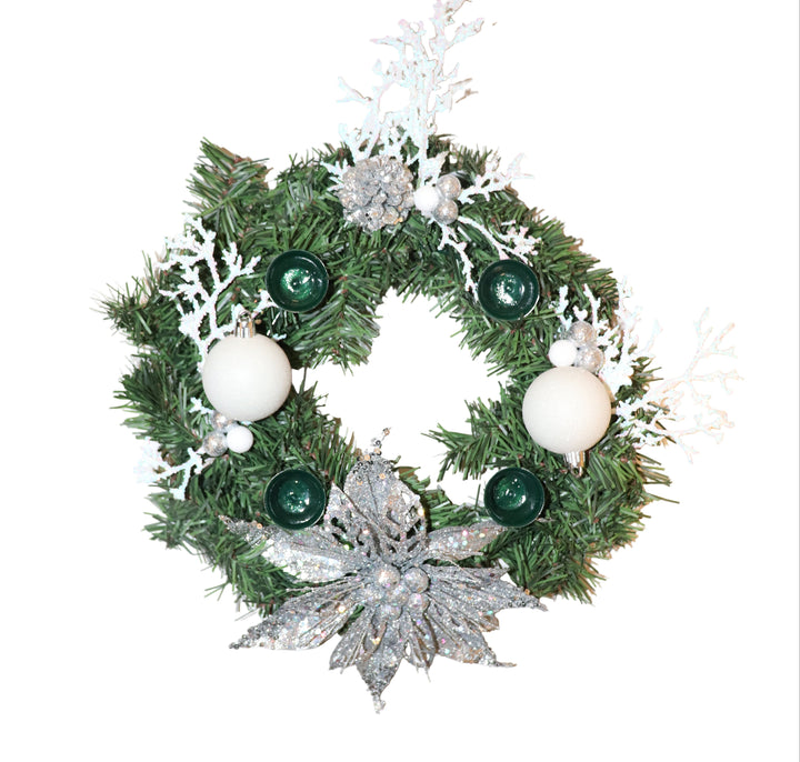 12" Decorated Evergreen Advent Wreath