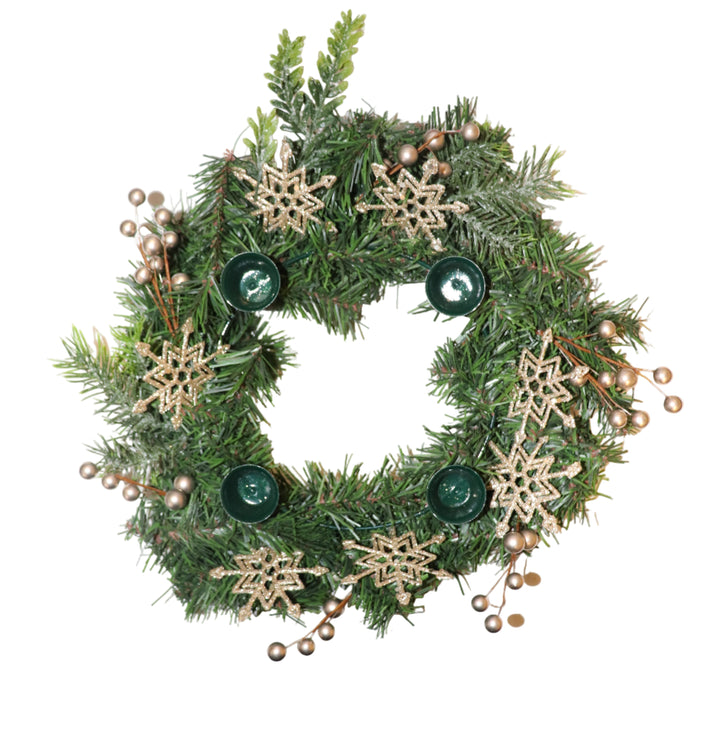 12" Decorated Evergreen Advent Wreath
