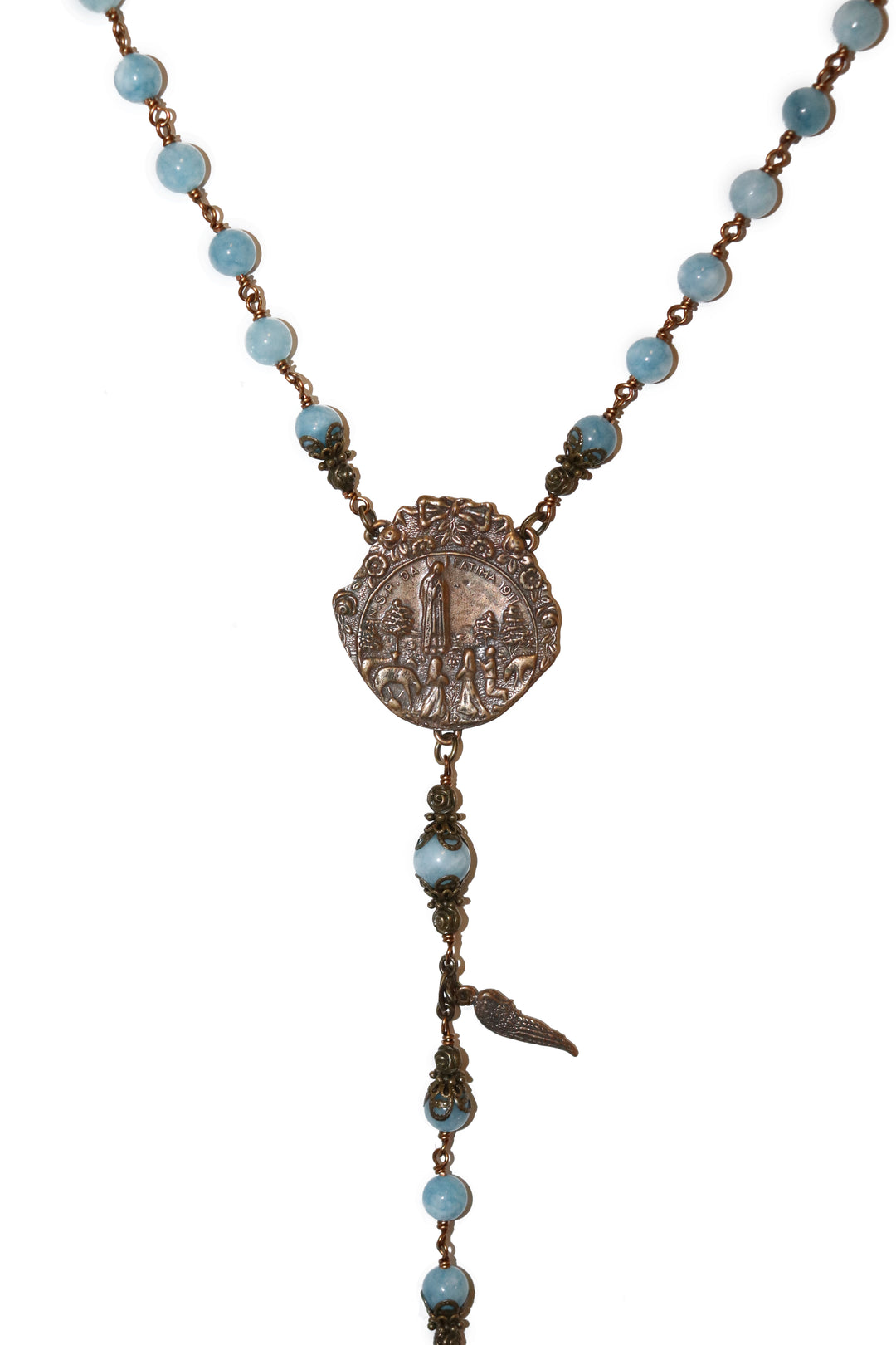 Aqua Marine Heirloom Rosary