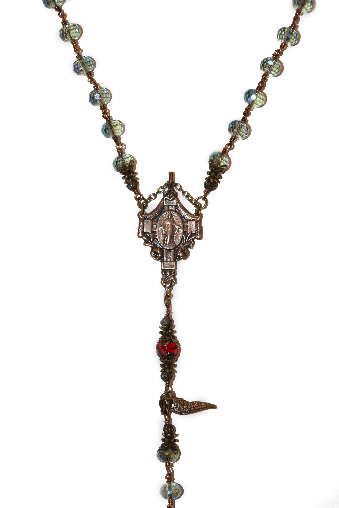 Aqua Crystal Heirloom Rosary