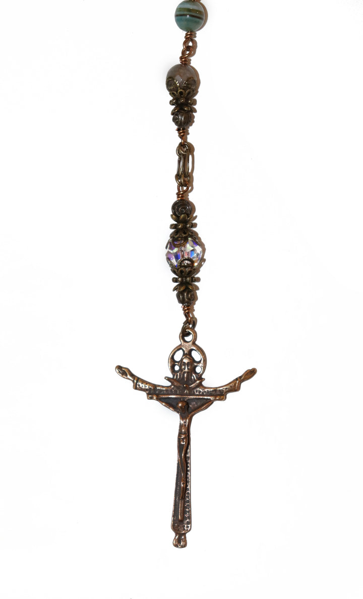 Multi-colored Agate Heirloom Rosary