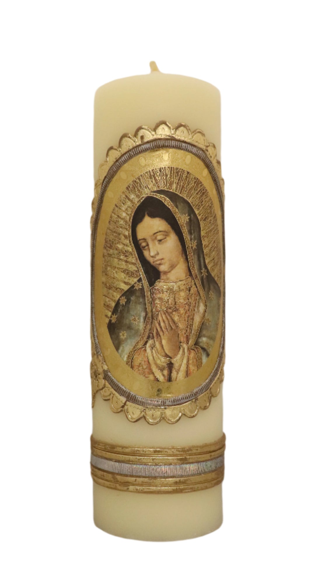 9.5"X3" Decorative Our Lady of Guadalupe Candle - Portrait Image