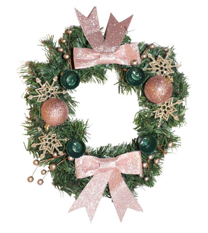 12" Decorated Evergreen Advent Wreath