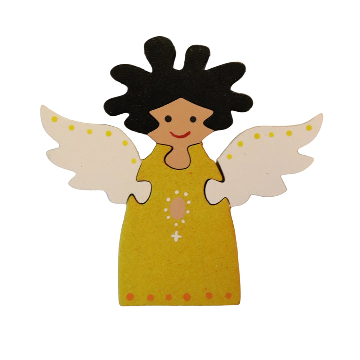 Hand-Painted Wooden Angel Puzzle