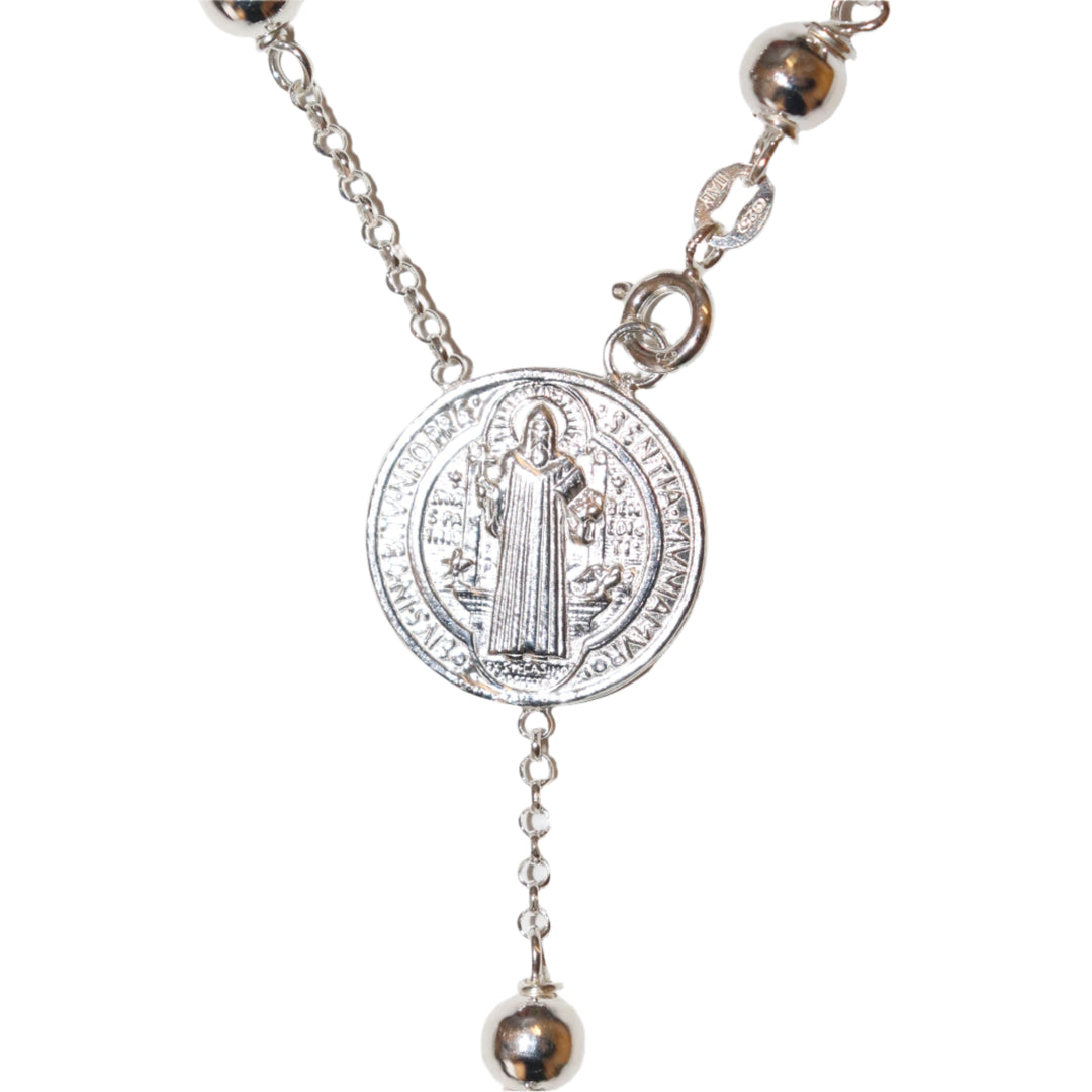 Sterling Silver 5MM St. Benedict Rosary