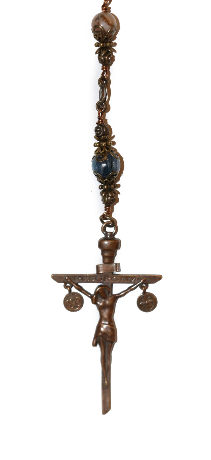 Dendritic Fern Agate Heirloom Rosary