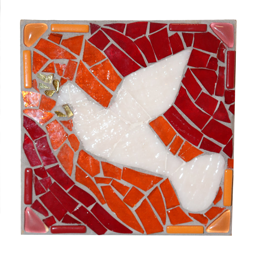 5.5" Holy Spirit Glass Mosaic Plaque