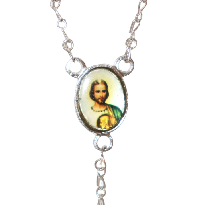 4mm Clear Crystal St. Michael Rosary
