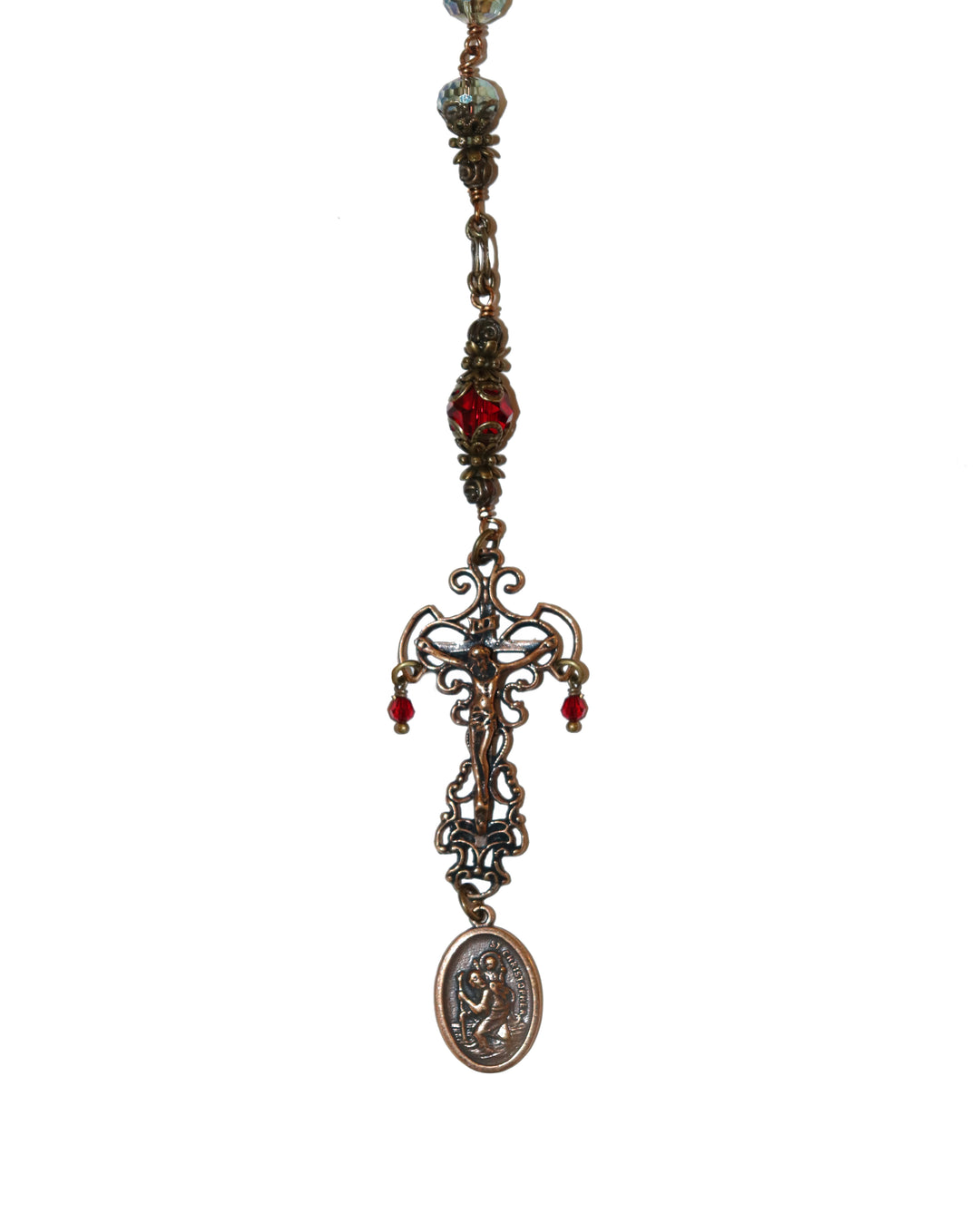 Aqua Crystal Heirloom Rosary