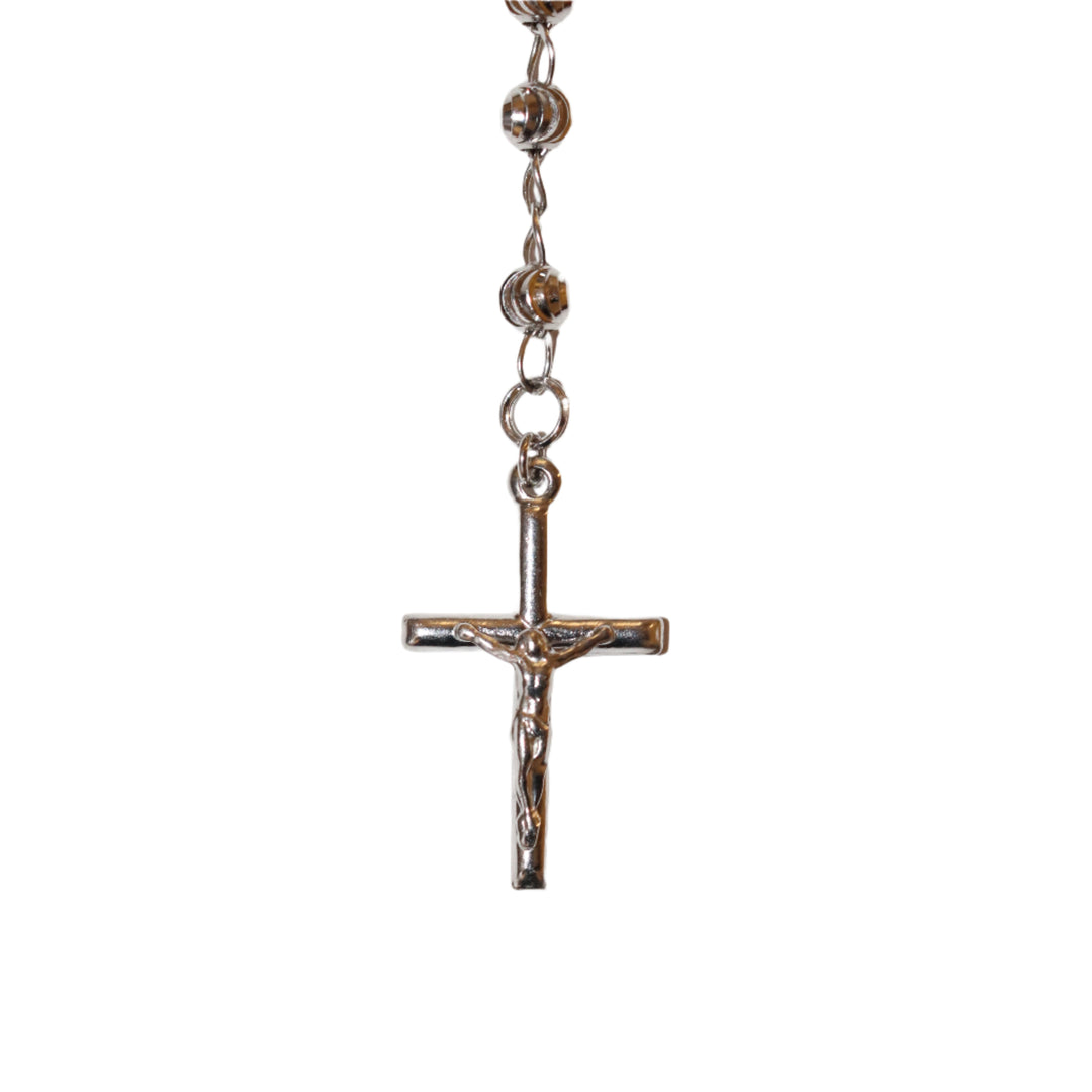 Sterling Silver 5MM Half Moon Bay Miraculous Rosary