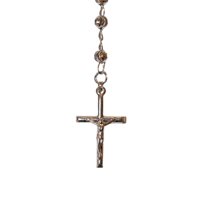 Sterling Silver 5MM Half Moon Bay Miraculous Rosary