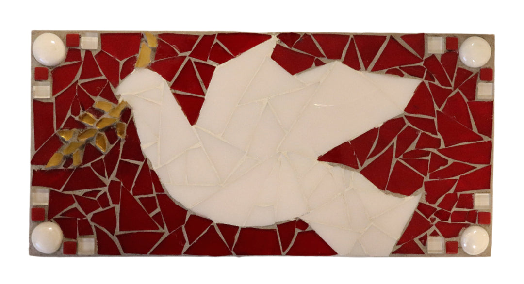 12" Large Mosaic Glass Plaque