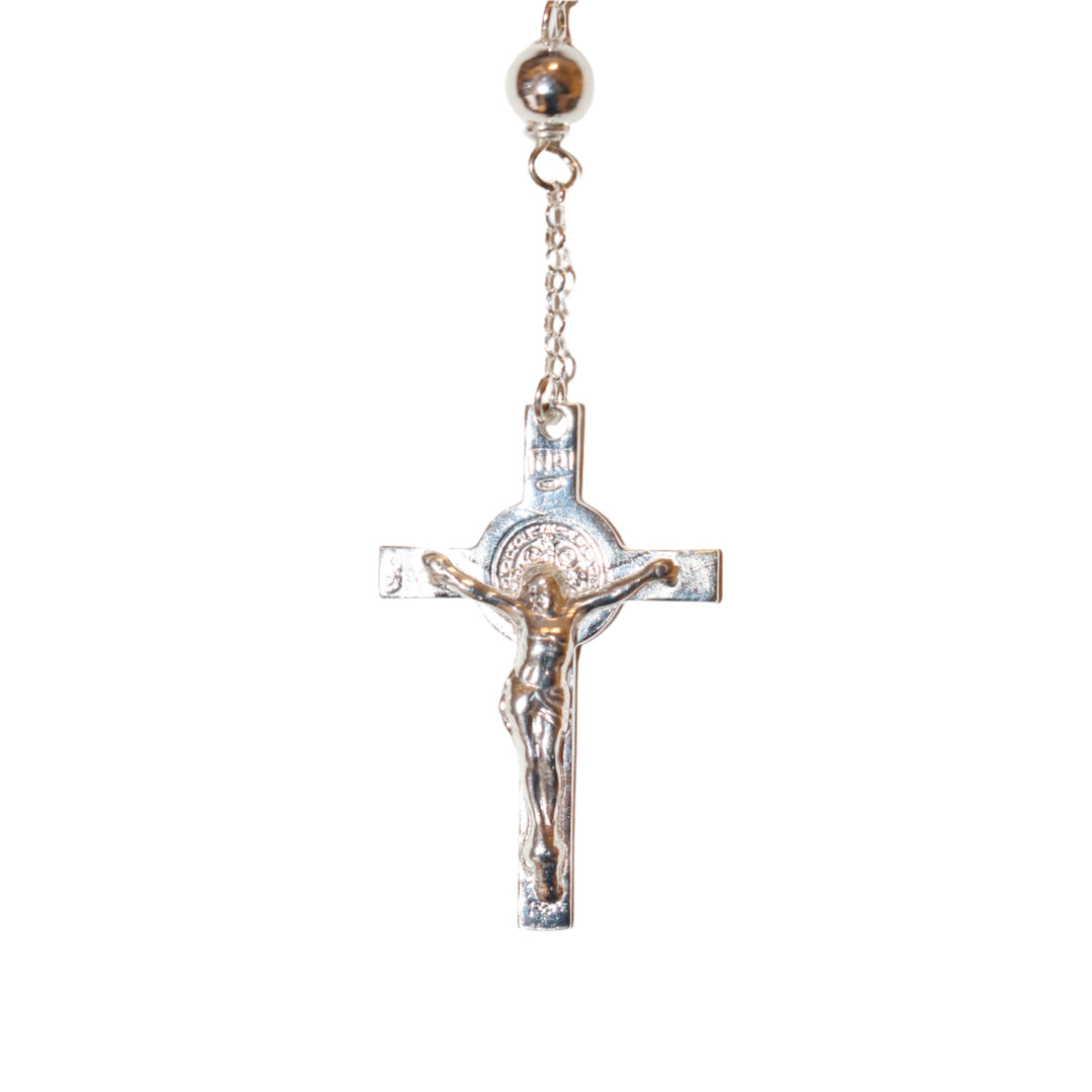Sterling Silver 5MM St. Benedict Rosary