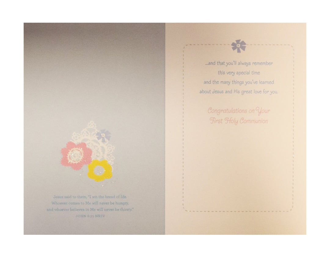 Hope Your First Communion Day Is Filled With Joy In Every Way Greeting Card