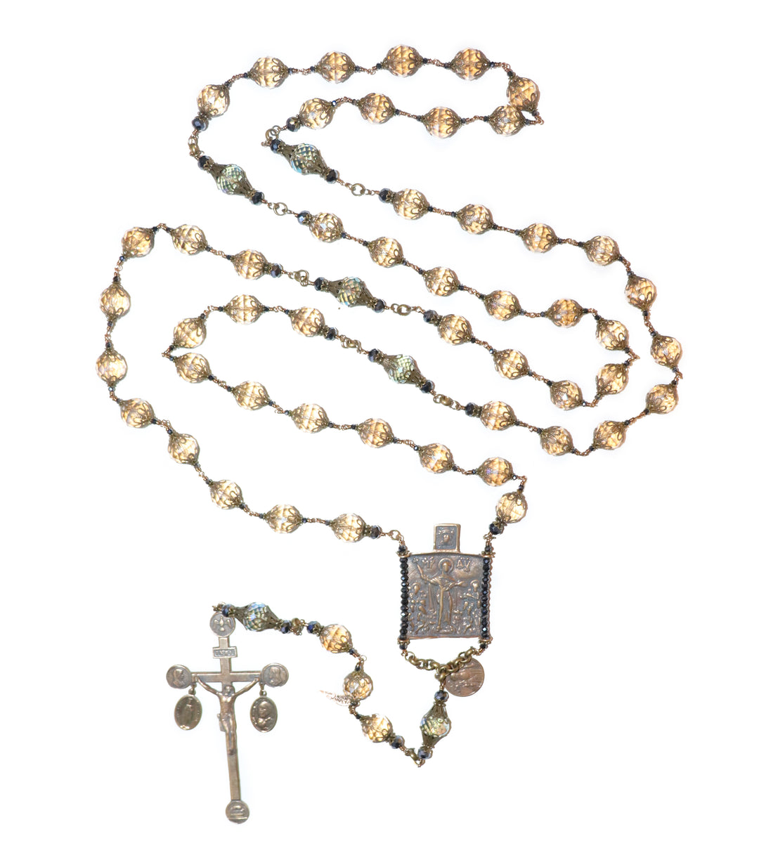 16MM Champagne Crystal Wall Heirloom Rosary