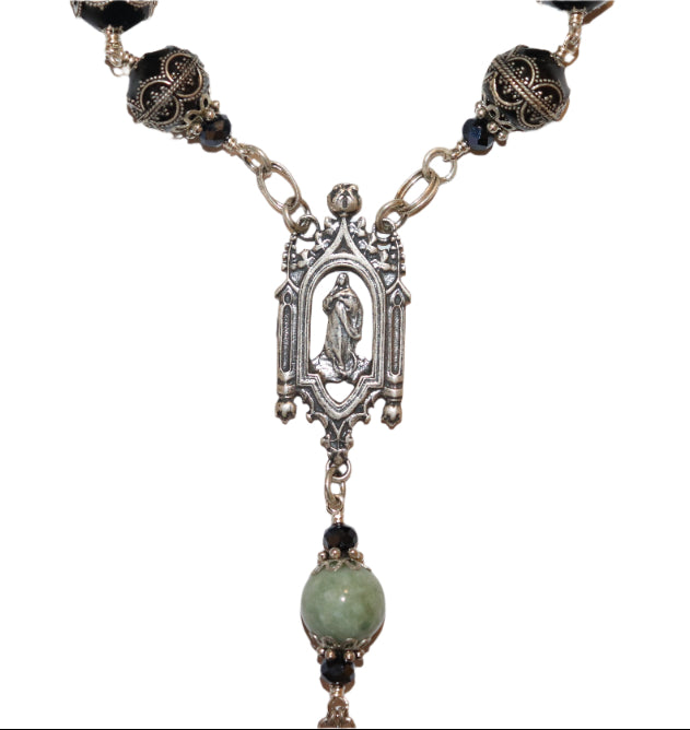 Sterling Silver Enamel Beads One Decade Rosary