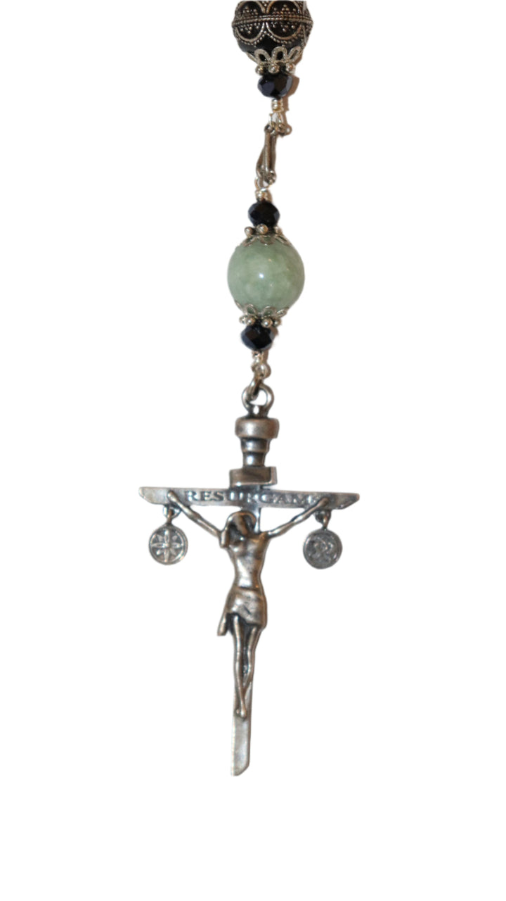 Sterling Silver Enamel Beads One Decade Rosary