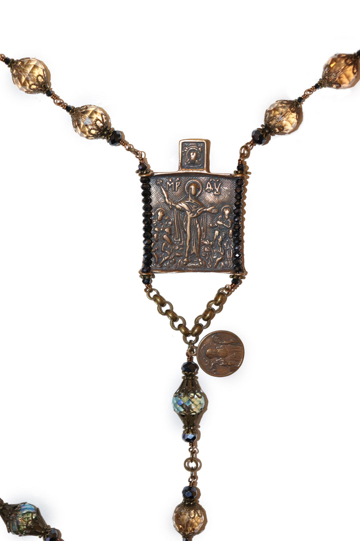 16MM Champagne Crystal Wall Heirloom Rosary