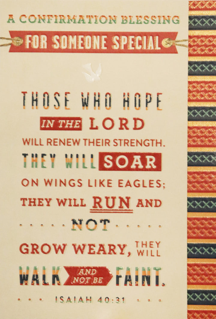 Confirmation Blessing for Someone Special Greeting Card