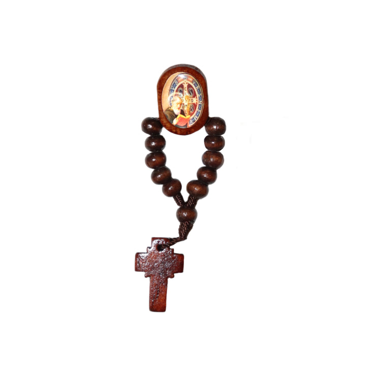 Wood Saint Decade Rosary Pin