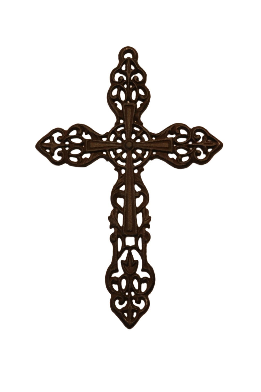 13" Brown Antique Cross