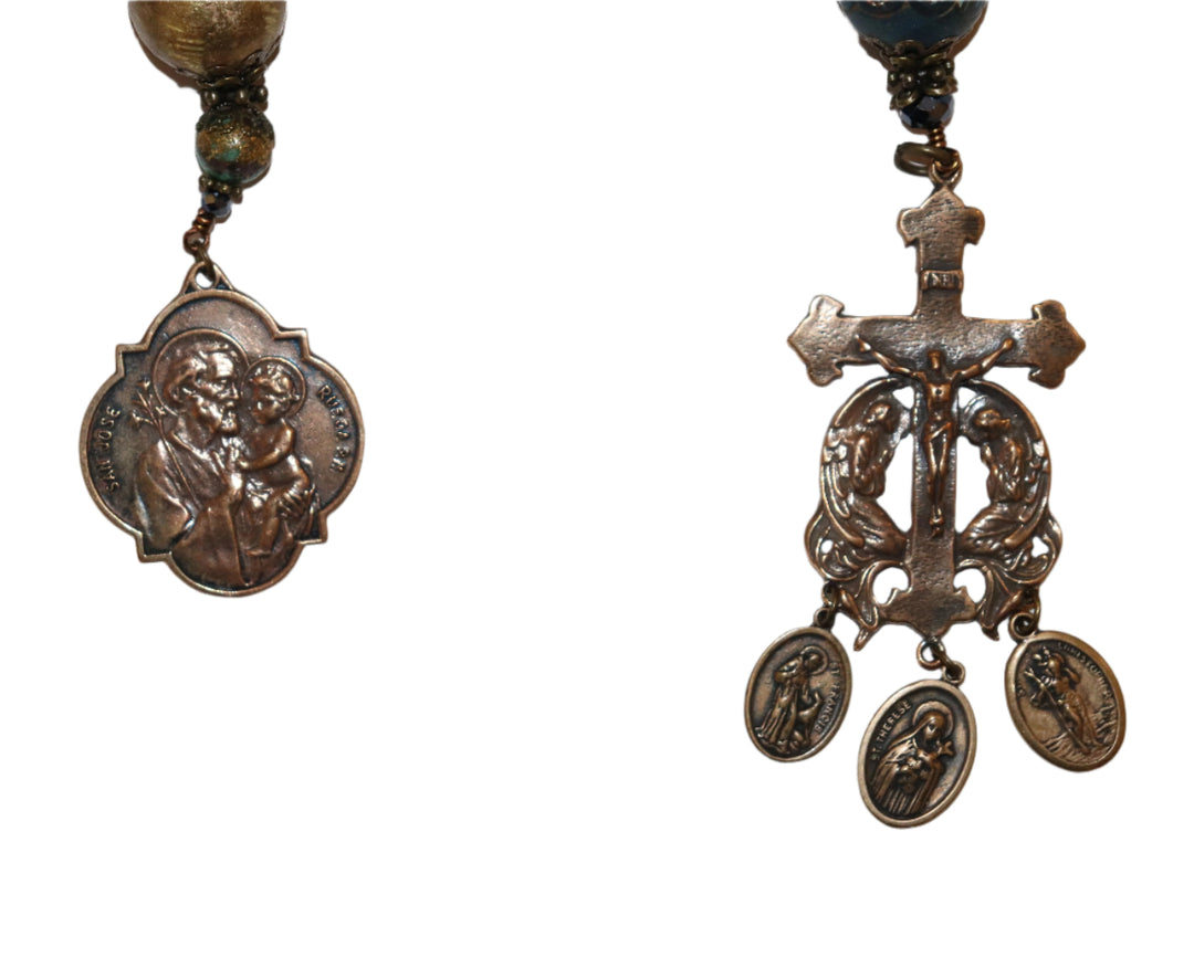 One Decade Heirloom Rosary of Divine Grace - African Brass