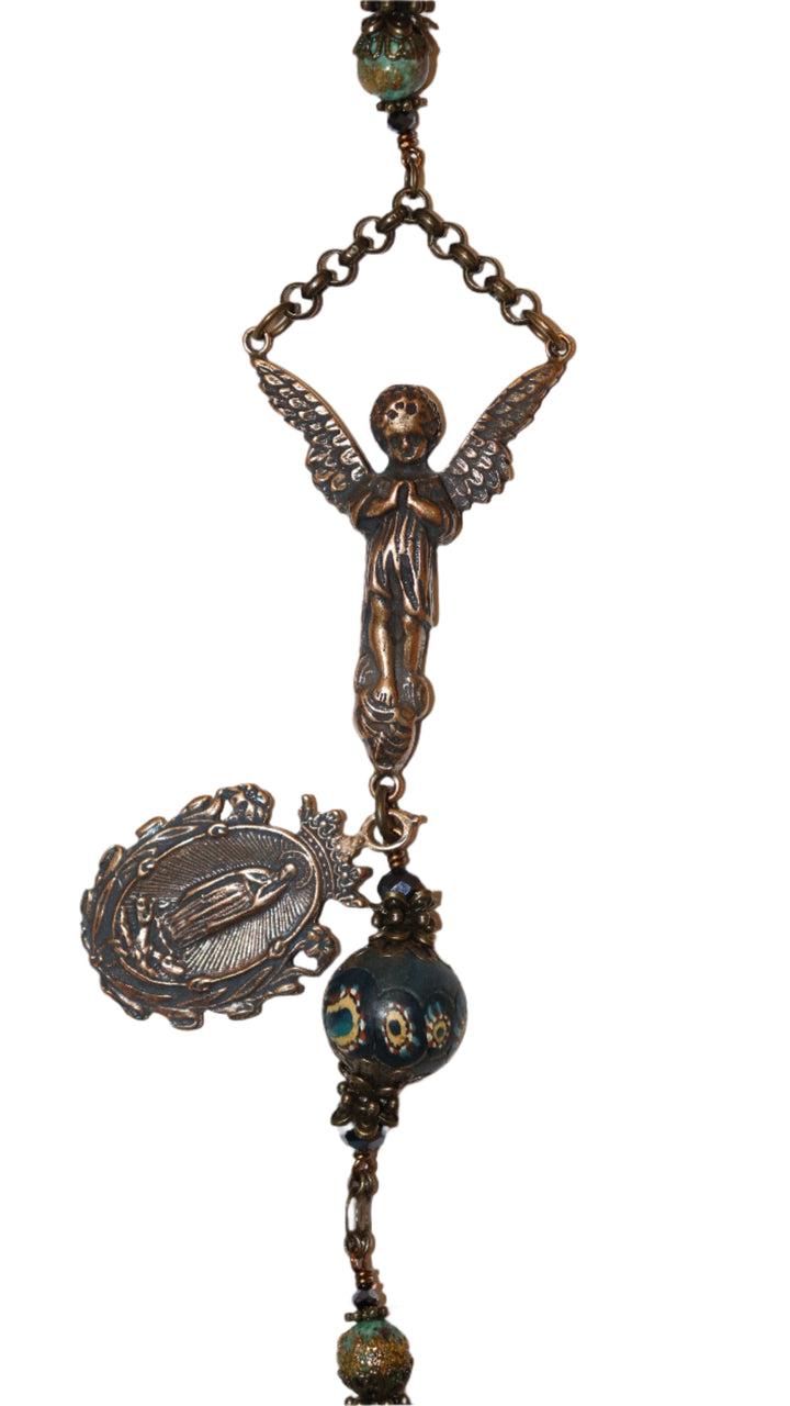 One Decade Heirloom Rosary of Divine Grace - African Brass