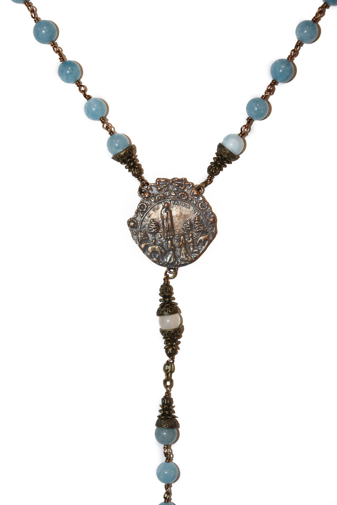 Aqua Marine Heirloom Rosary