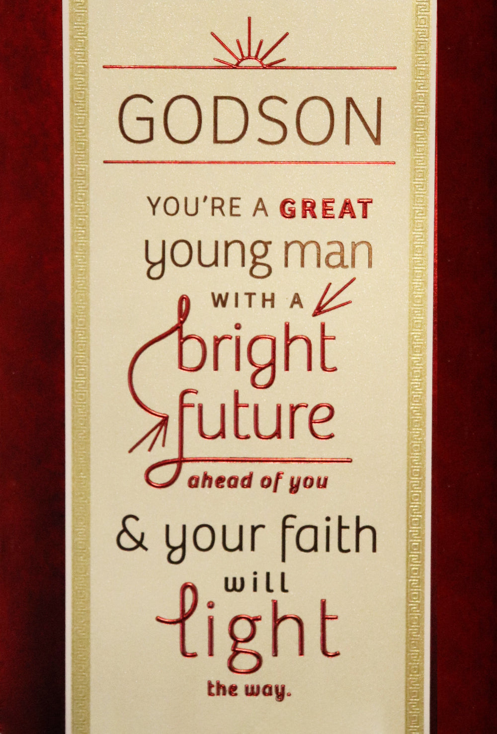 Godson You're a Great Young Man Card
