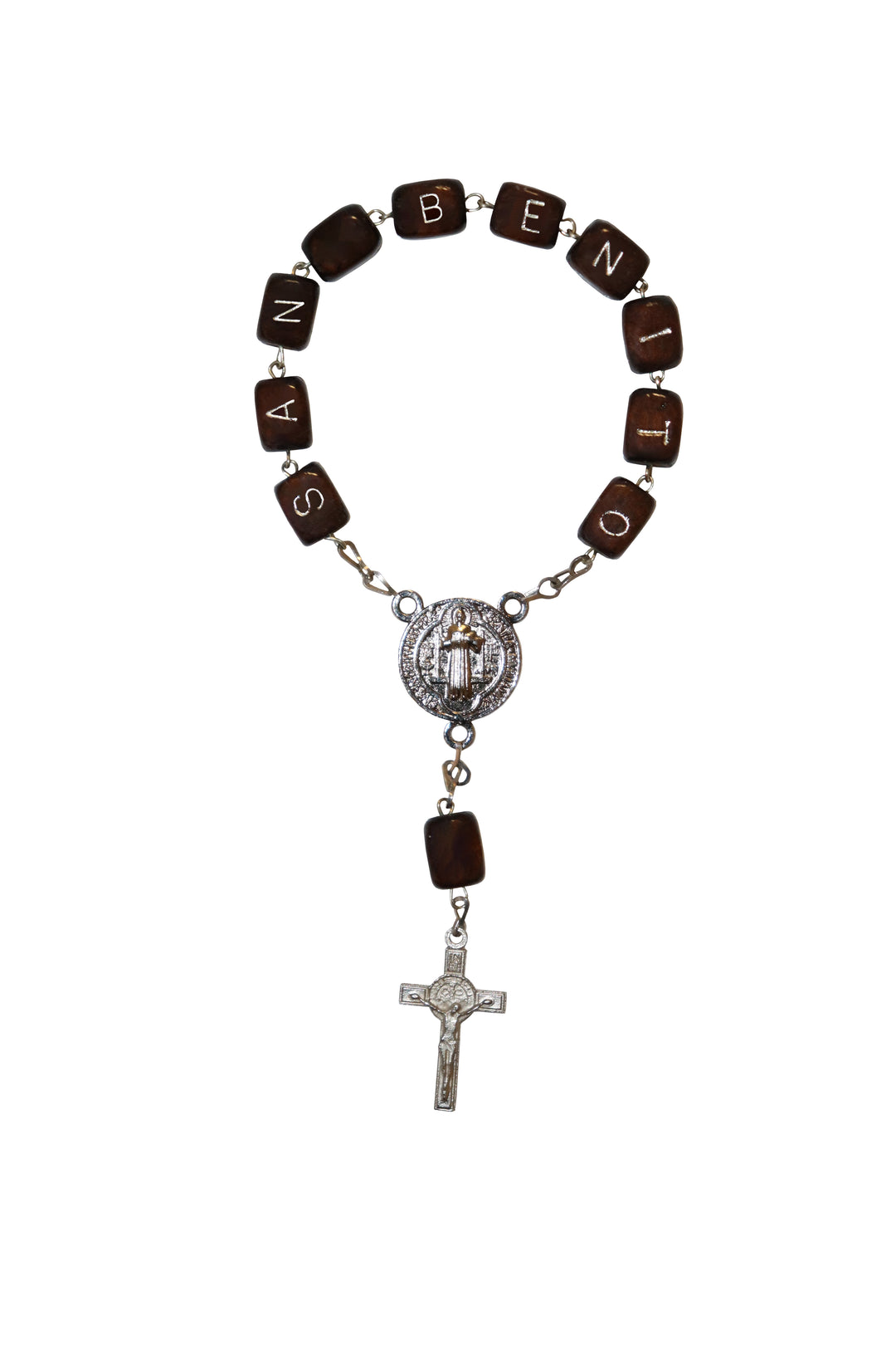 St. Benedict Single Decade Brown Rosary