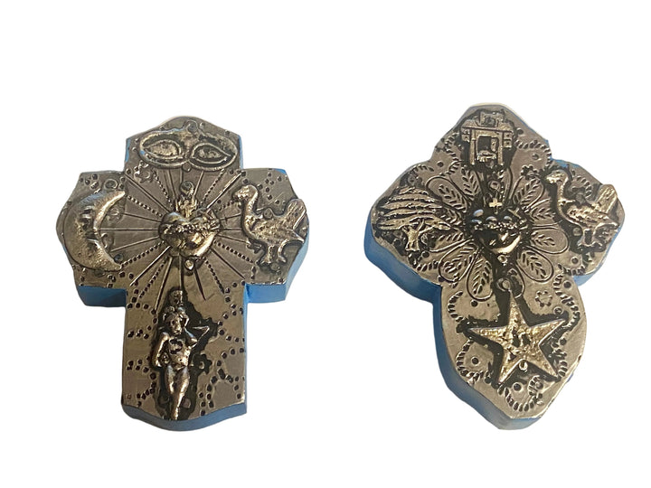 4" Metal Front Miniature Milagros Cross
