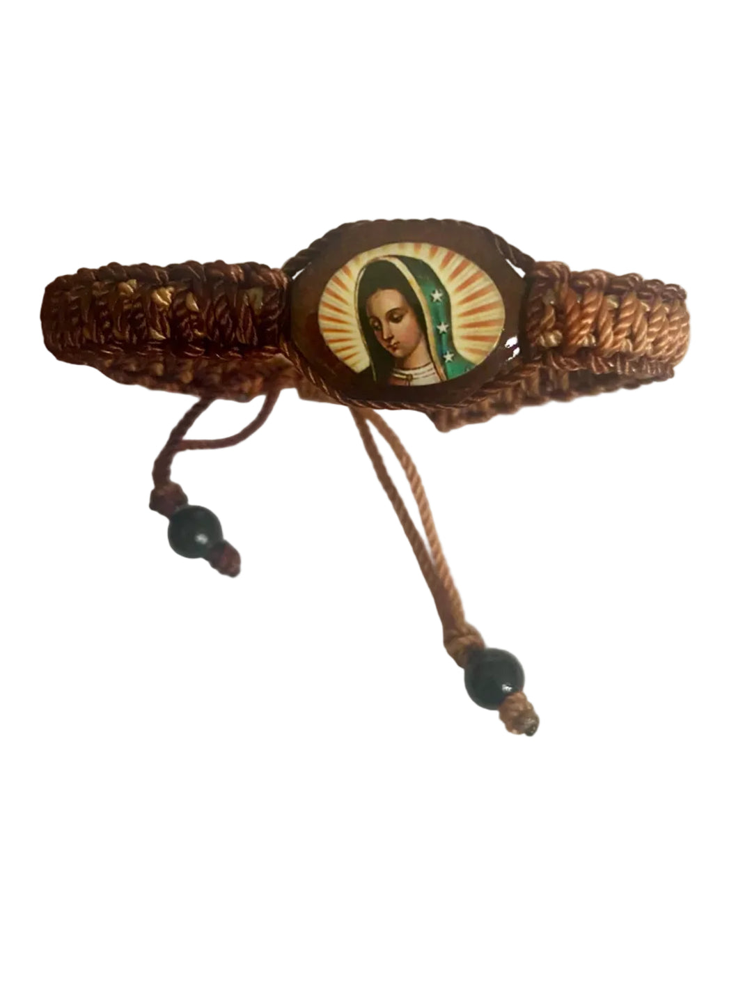 Brown Adjustable Image Woven Bracelet