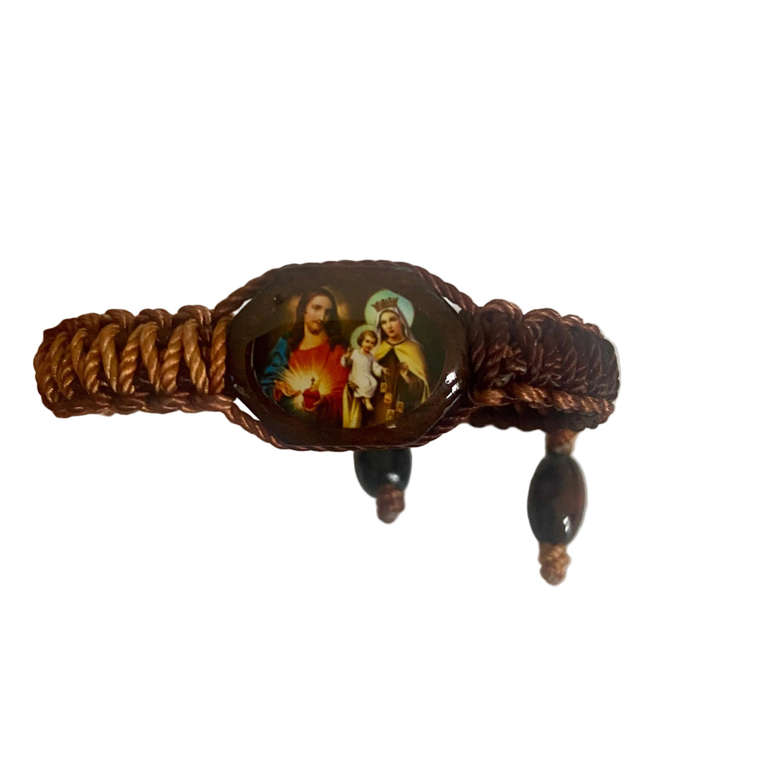 Brown Adjustable Image Woven Bracelet