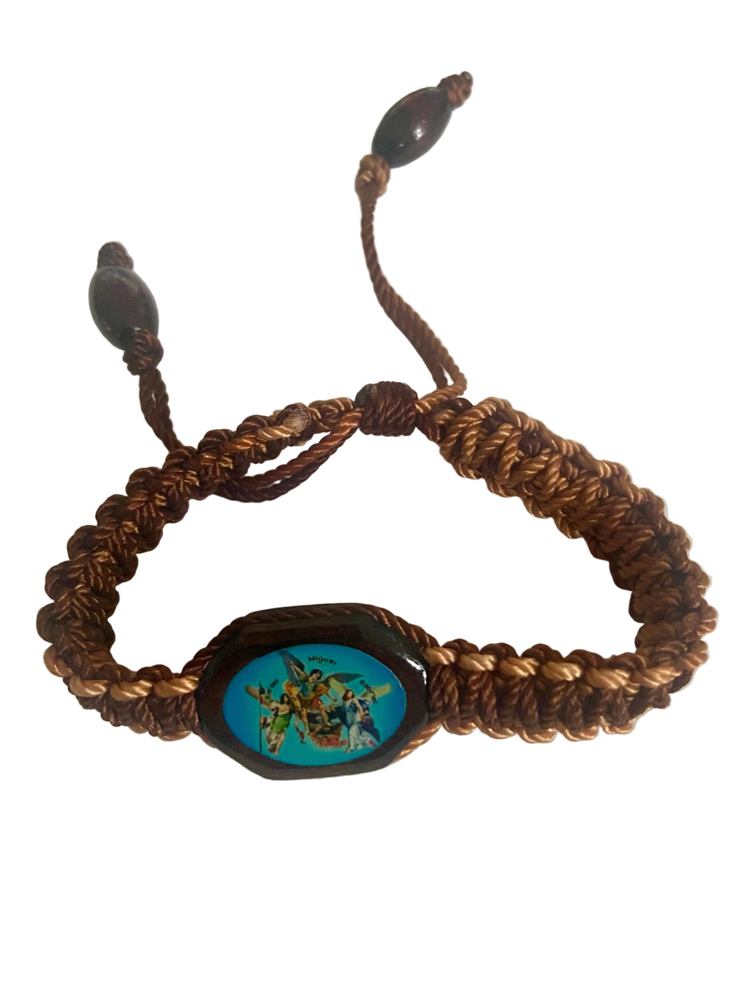 Brown Adjustable Image Woven Bracelet