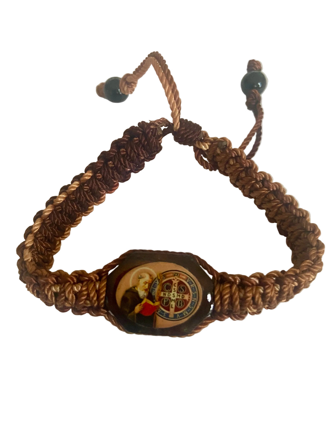 Brown Adjustable Image Woven Bracelet