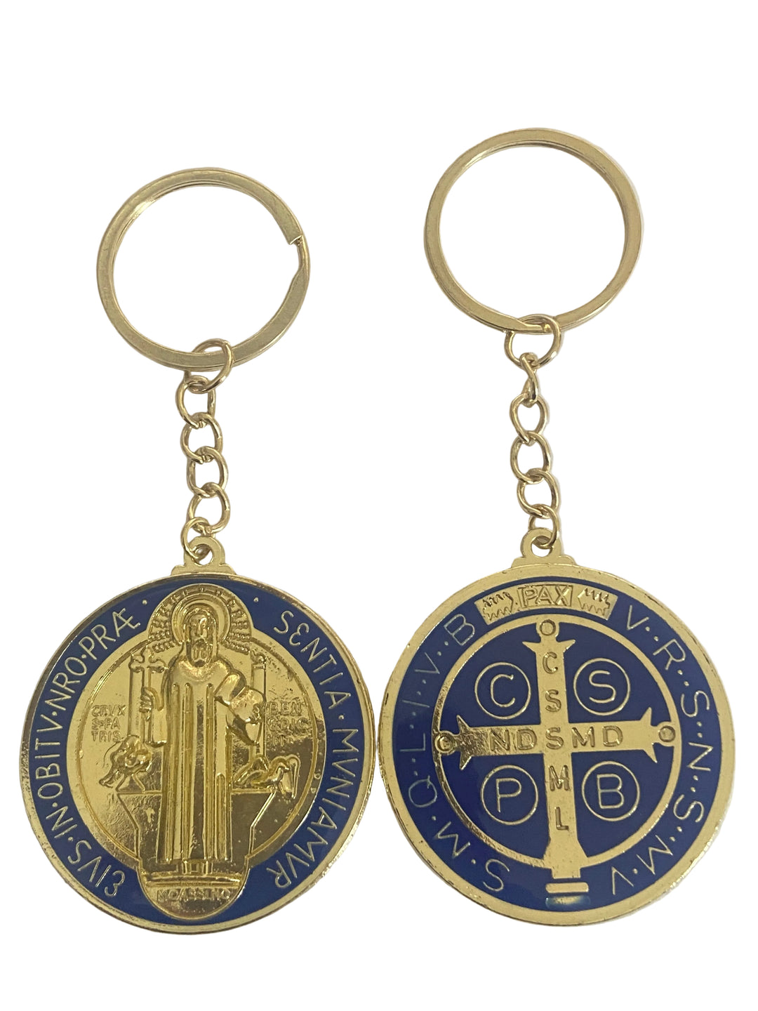 3.5" St. Benedict Enameled Medal Key Chain