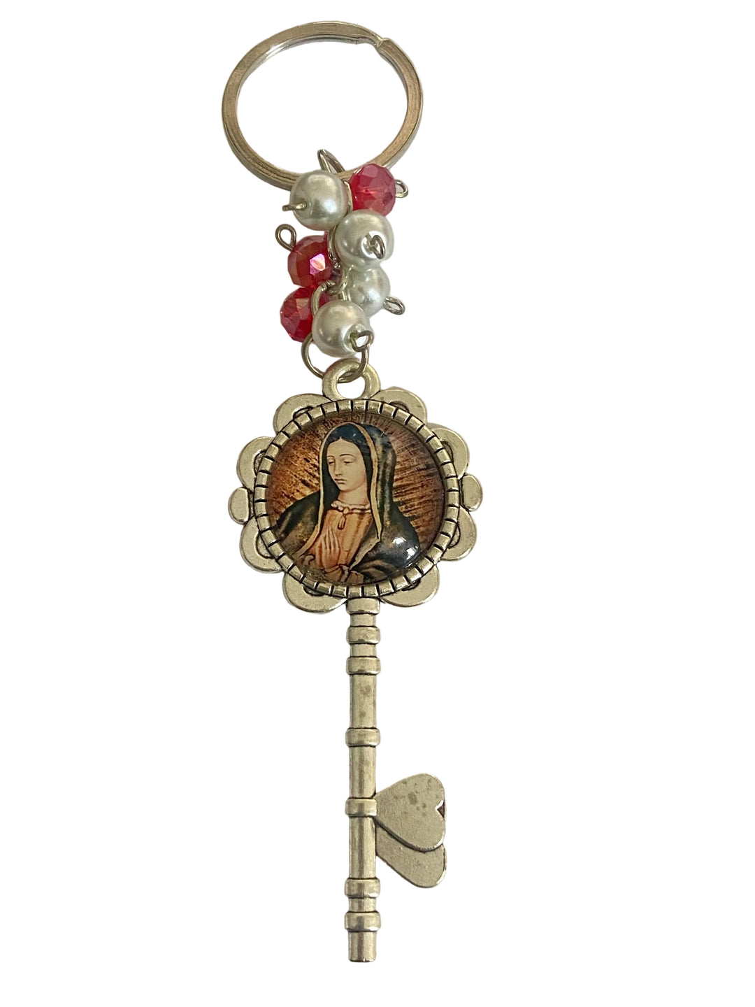 5" Our Lady of Guadalupe Key to My Heart Key Chain