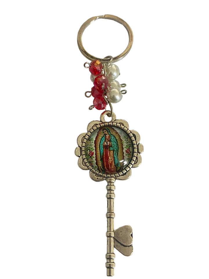 5" Our Lady of Guadalupe Key to My Heart Key Chain