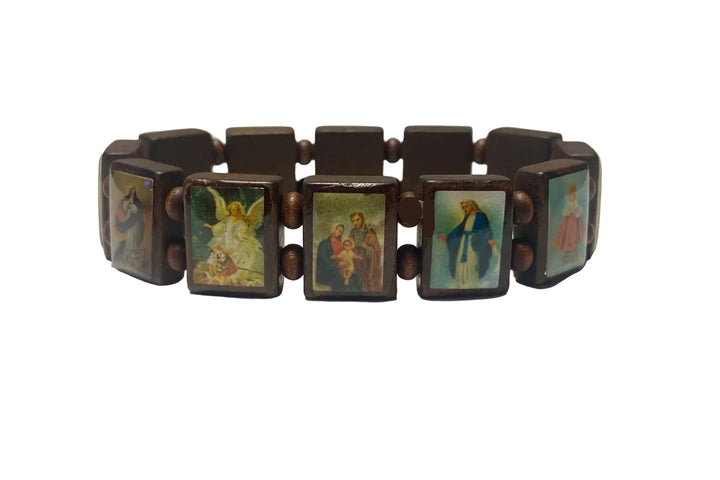 Assorted Wooden Saint Bracelet