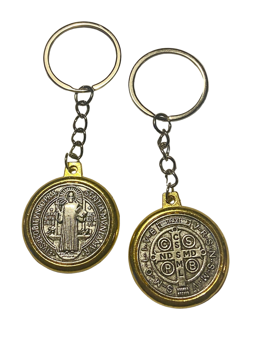 3.5" Round St. Benedict Medal Key Chain