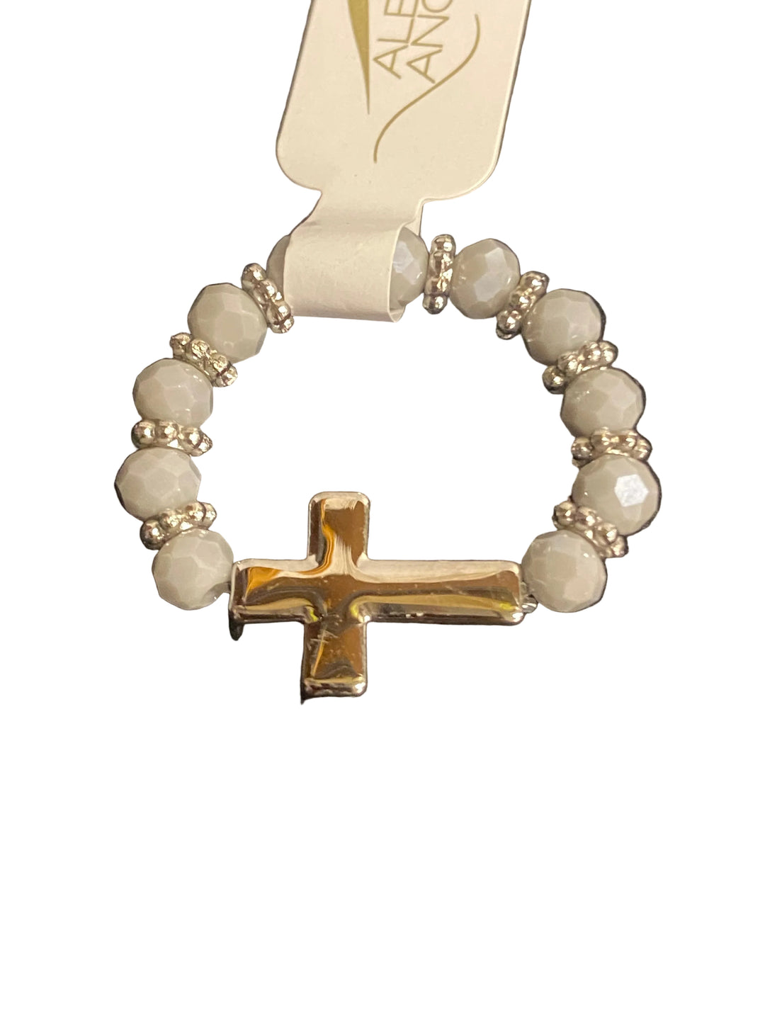 Stretch Crystal Cross Rings