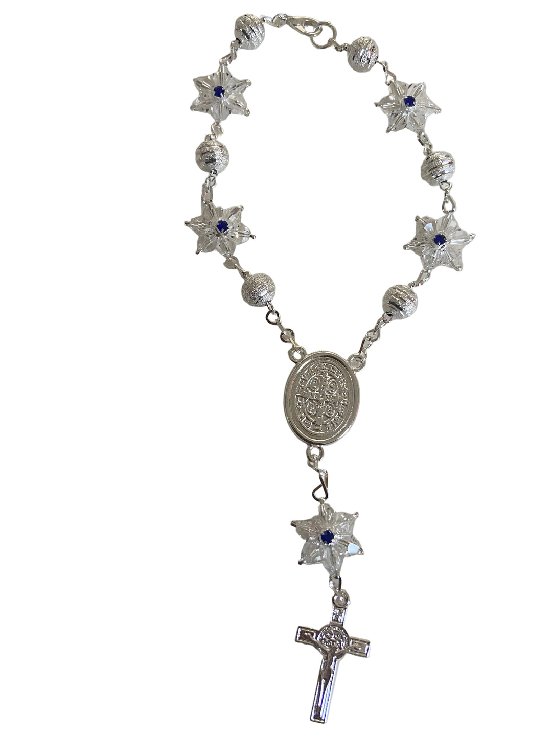 7" St. Benedict Crystal Auto Rosary