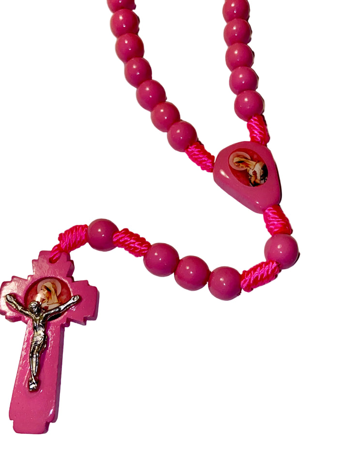 10MM Blessed Mother Chaplet in Pink