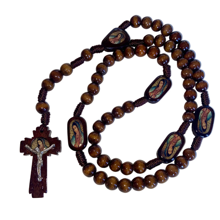 10MM Our Lady of Guadalupe Wooden Rosary