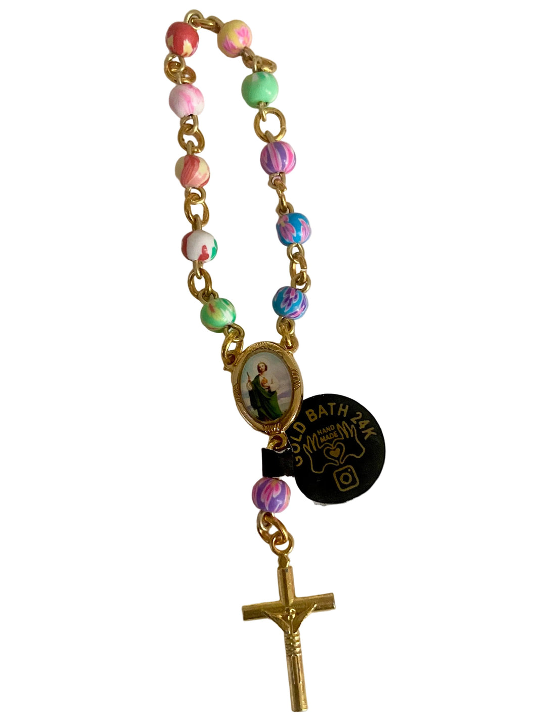 6mm 24K Gold Dipped Spring Auto Rosary