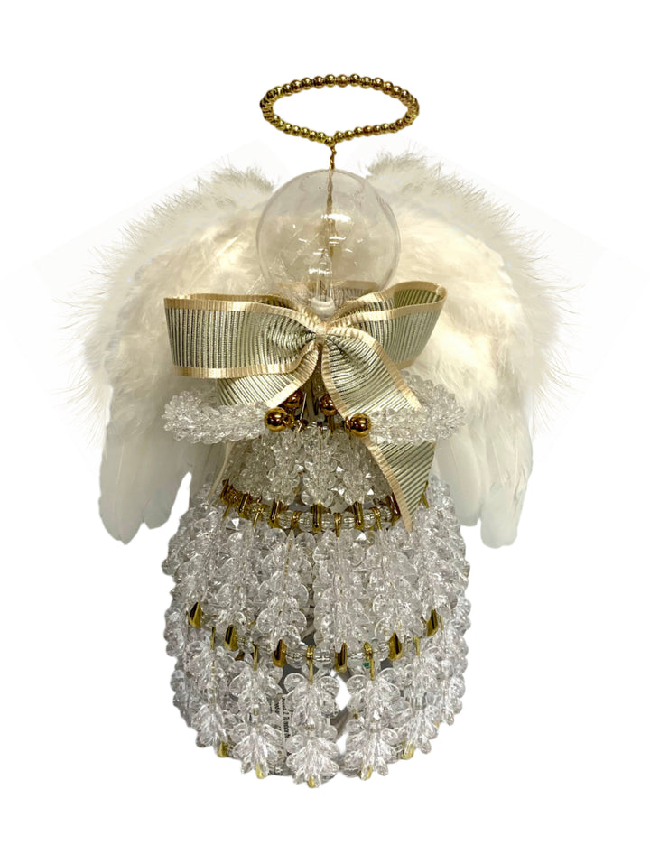 9" Handmade Light-Up Crystal Angel