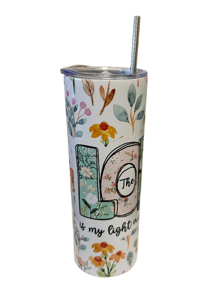 20 oz Stainless Steel Tumbler "The Lord - Psalm 27:1