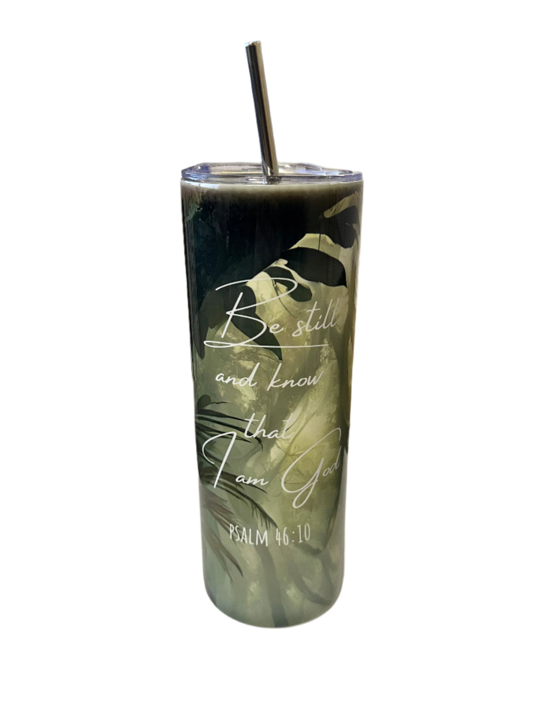 20 oz Stainless Steel Tumbler Lion Psalm 46:10